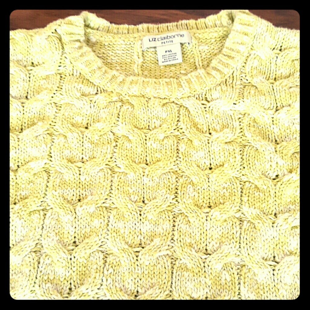 Women's lime green ombre sweater